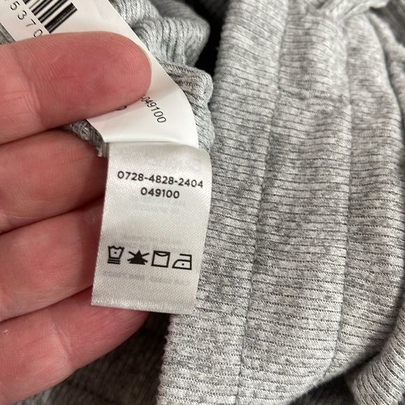 5/$25 Bluenotes High Rise Super Soft Rib Wide Leg Lounge Pajama Pant Gray XS - Picture 8 of 10